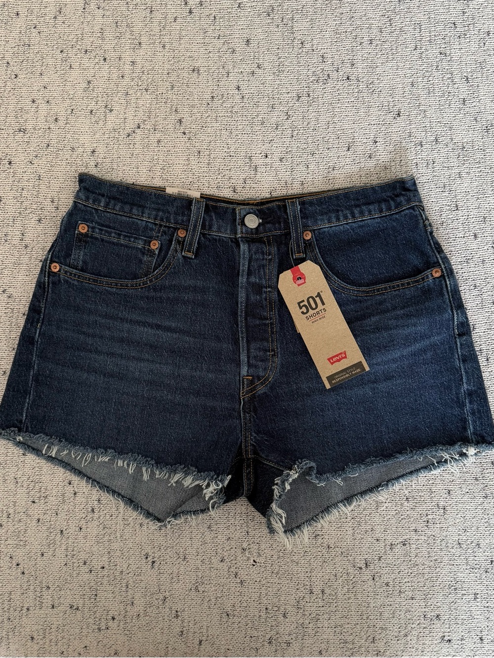 NWT Levi’s 501 Denim High Waisted Cutoff Shorts - Size 30